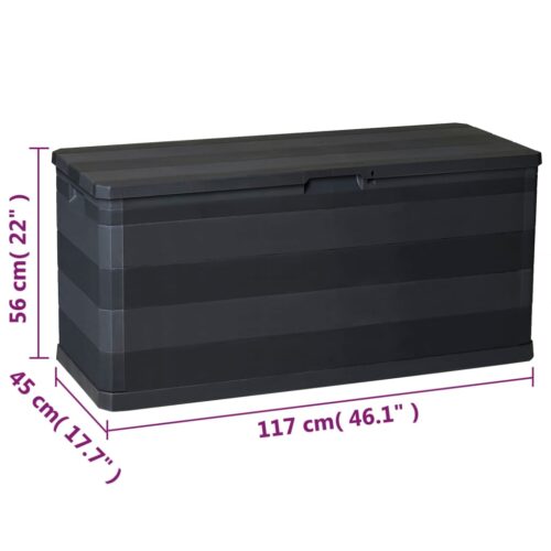 Tuinbox 117x45x56 cm zwart - Afbeelding 8