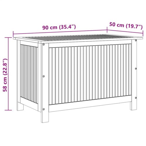 Tuinbox 90x50x58 cm massief acaciahout - Afbeelding 11