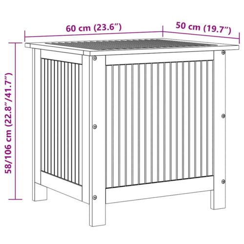 Tuinbox 60x50x58 cm massief acaciahout - Afbeelding 11