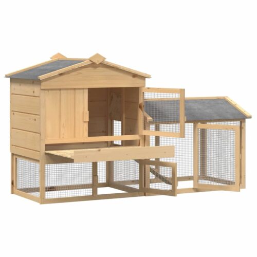Kippenhok Bruin 150 x 60 x 89 cm - Afbeelding 6