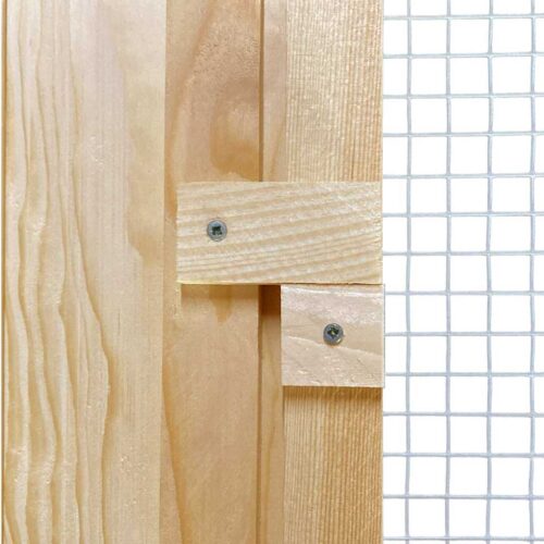 Kippenhok Bruin 225 x 60 x 89 cm Massief grenenhout - Afbeelding 9