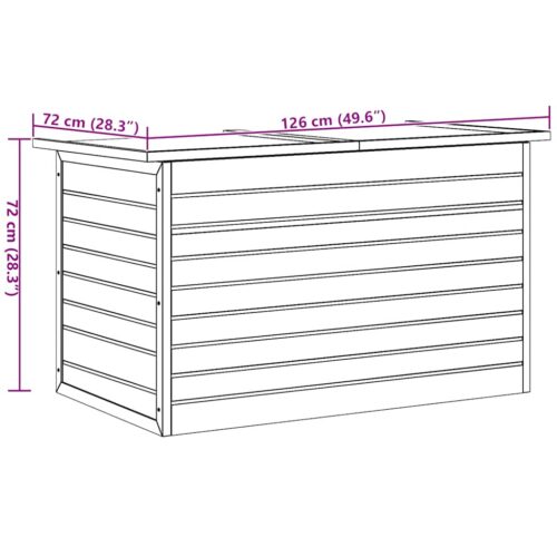 Tuinbox 126x72x72 cm hout - Afbeelding 10