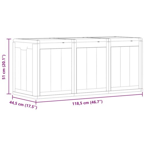 Tuinbox 270 L PP houtlook bruin - Afbeelding 11
