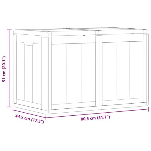 Tuinbox 180 L PP houtlook grijs - Afbeelding 9