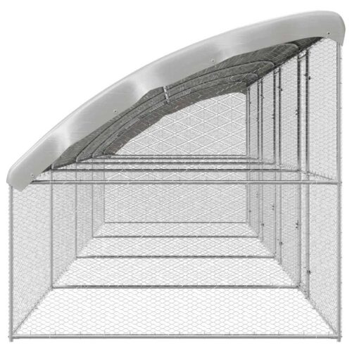 Kippenhok Zilver 800 x 200 x 198.5 cm Gegalvaniseerd staal - Afbeelding 4
