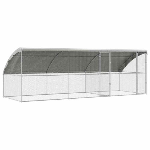 Kippenhok Zilver 600 x 200 x 198.5 cm Gegalvaniseerd staal - Afbeelding 2