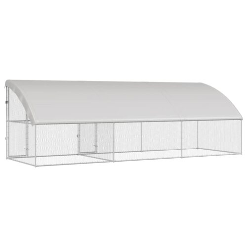 Kippenhok Zilver 600 x 200 x 198.5 cm Gegalvaniseerd staal - Afbeelding 5