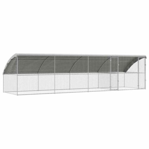 Kippenhok Zilver 800 x 200 x 198.5 cm Gegalvaniseerd staal - Afbeelding 2
