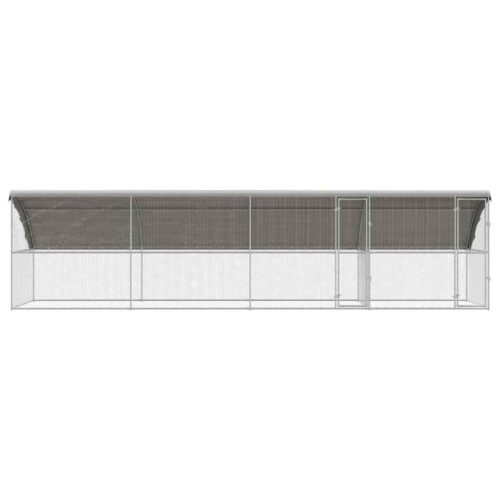 Kippenhok Zilver 800 x 200 x 198.5 cm Gegalvaniseerd staal - Afbeelding 3