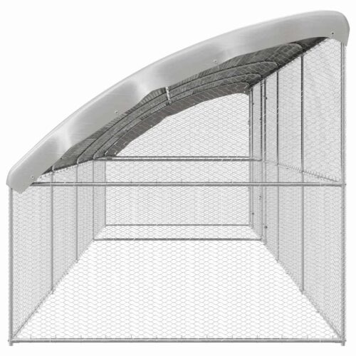 Kippenhok Zilver 800 x 200 x 198.5 cm Gegalvaniseerd staal - Afbeelding 4