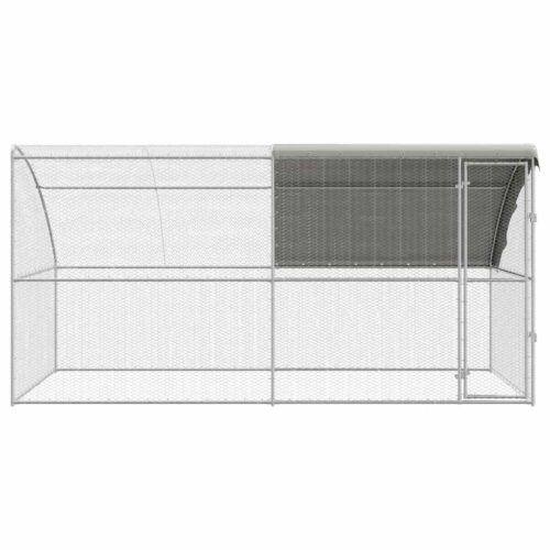 Kippenhok Zilver 400 x 200 x 198.5 cm Gegalvaniseerd staal - Afbeelding 3