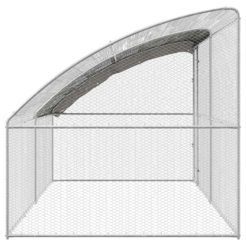 Kippenhok Zilver 400 x 200 x 198.5 cm Gegalvaniseerd staal - Afbeelding 4