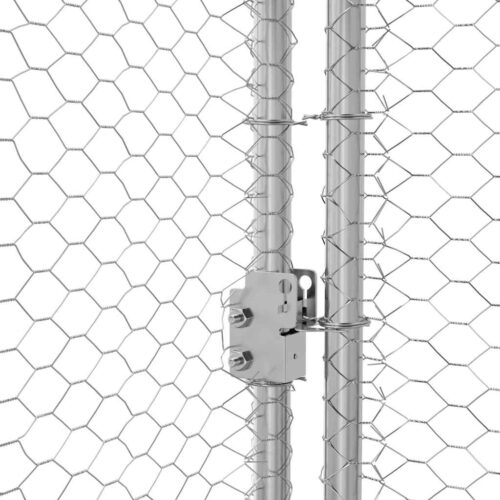 Kippenhok Zilver 800 x 200 x 198.5 cm Gegalvaniseerd staal - Afbeelding 7