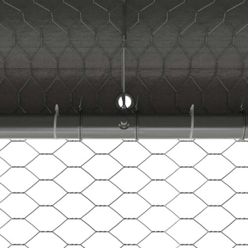 Kippenhok Zilver 800 x 200 x 198.5 cm Gegalvaniseerd staal - Afbeelding 9