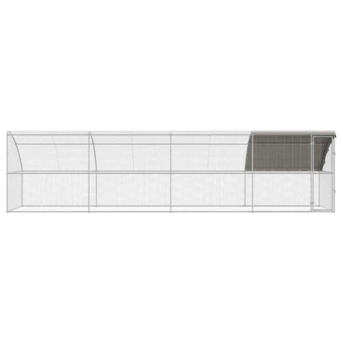Kippenhok Zilver 800 x 200 x 198.5 cm Gegalvaniseerd staal - Afbeelding 3