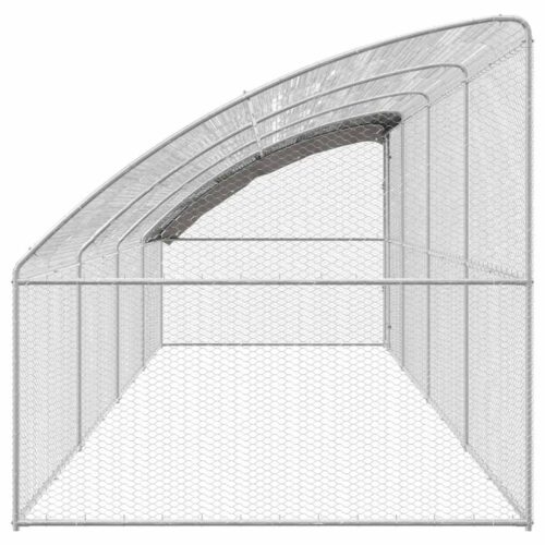 Kippenhok Zilver 800 x 200 x 198.5 cm Gegalvaniseerd staal - Afbeelding 4