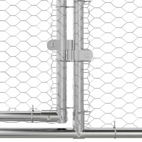 Kippenhok Zilver 400 x 200 x 198.5 cm Gegalvaniseerd staal - Afbeelding 6