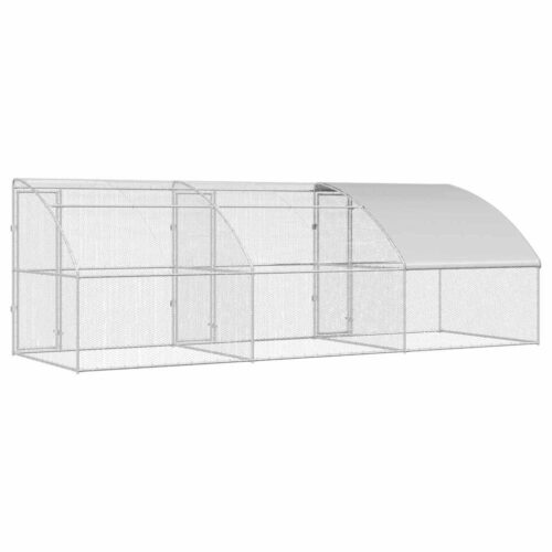 Kippenhok Zilver 600 x 200 x 198.5 cm Gegalvaniseerd staal - Afbeelding 5