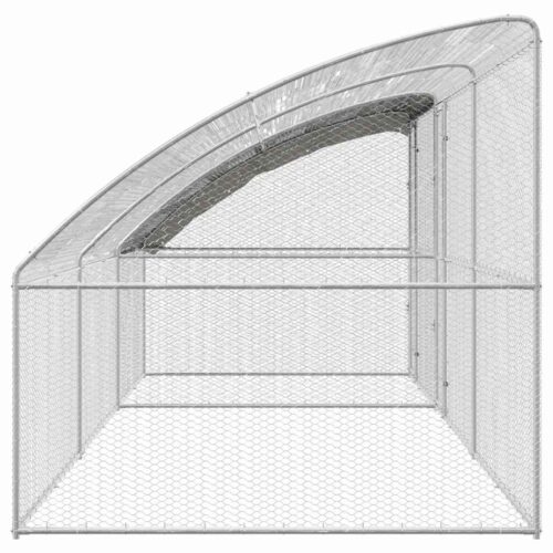 Kippenhok Zilver 600 x 200 x 198.5 cm Gegalvaniseerd staal - Afbeelding 4