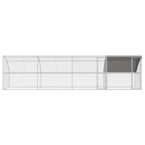 Kippenhok Zilver 800 x 200 x 198.5 cm Gegalvaniseerd staal - Afbeelding 3