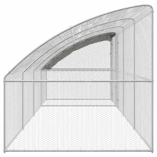 Kippenhok Zilver 800 x 200 x 198.5 cm Gegalvaniseerd staal - Afbeelding 4