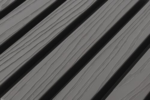 €29,95 Per Stuk - SILVER GREY - Zwarte strepen - Gevelbekleding – Composiet | 290 x 22 cm | Gevel | Tuin
