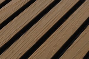 €29,95 Per Stuk - TEAK - Zwarte strepen -  Gevelbekleding – Composiet | 290 x 22 cm | Gevel | Tuin | 3D Houtnerf