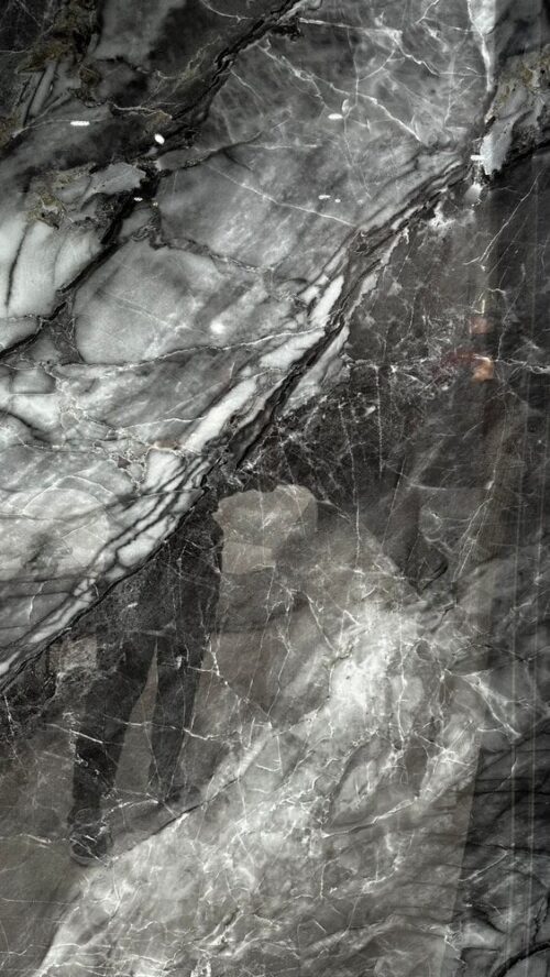 €49 PER PANEEL - 120x280x0,3 cm - PVC Wandpaneel Grijs Steen Marmerlook Hoogglans