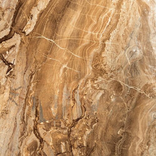 €59 PER PANEEL - 120x280x0,3 cm - PVC Wandpaneel Milos Bruin Marmerlook Hoogglans -