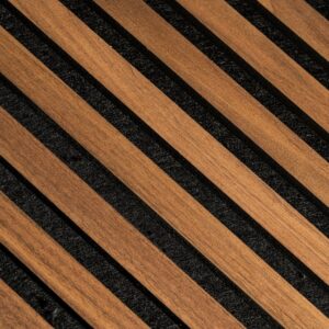 €79 PER PANEEL VISGRAAT - HONGAARSE PUNT 52x260 cm WALNOOT akoestische wand panelen lattenwand met Vilt