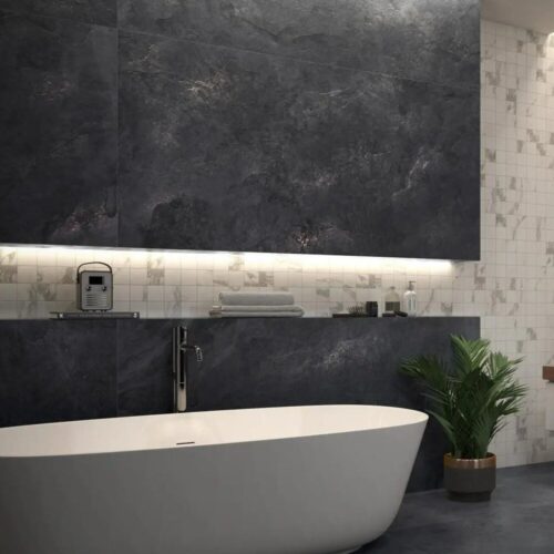 €89 PER PANEEL - 120x280x0,3 cm - PVC Wandpaneel MAT Antraciet Leisteen - Afbeelding 2