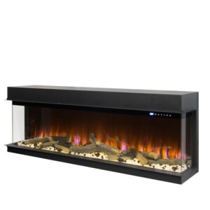 Amsterdam 30CM BREED - 152 CM 3D INBOUW Elektrische Sfeerhaard MET VERWARMING + WIFI + APP FUNCTIE