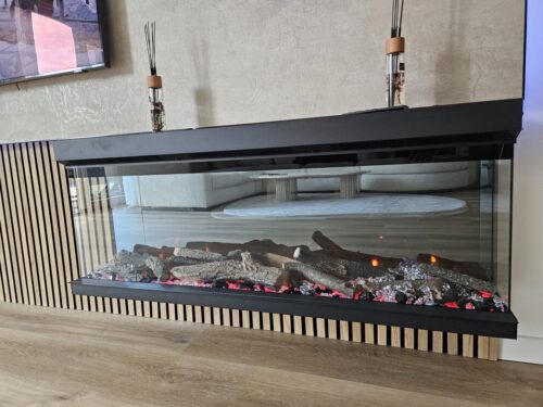 Amsterdam 30CM DIEP - 127 CM 3D INBOUW Elektrische Sfeerhaard MET VERWARMING + WIFI + APP FUNCTIE - Afbeelding 2