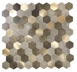 Bruin-Koper MIX HEXAGON - Zelfklevend Mozaiek 288x280x4mm