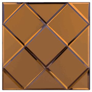 COPPER Glass Mat - Zelfklevend Mozaiek 300x300x4mm