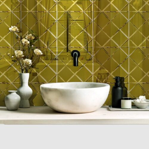 GOLD Glass - Zelfklevend Mozaiek 300x300x4mm - Afbeelding 2