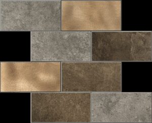 Koper XL Taupe Grijs METRO  - Zelfklevend Mozaiek 30.5x30.5x4mm