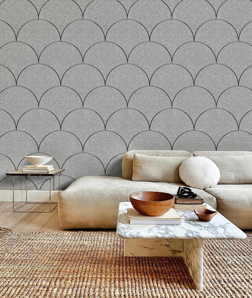 OPPIO Viltpaneel Licht Grijs - SCHRUB - 56x280 cm - Brandvertragend & Geluiddempend - Afbeelding 2