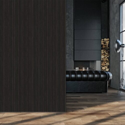 Sample -  EXPLORE DIEP ZWART EIKEN akoestische wand panelen lattenwand met Vilt - Afbeelding 2