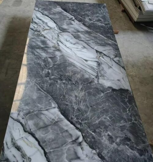 SAMPLE - PVC Wandpaneel Grijs Steen Marmerlook Hoogglans - Afbeelding 2
