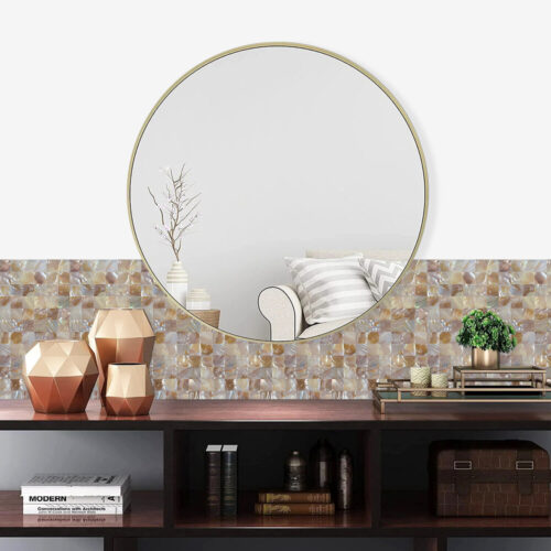 SHELL Tiles - Beige - Mother of PEARL - Zelfklevend Mozaiek 305x305x3.3mm - Afbeelding 2