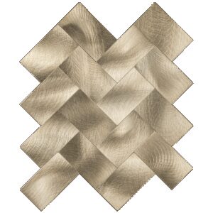 XL Visgraat Geborsteld Goud - Zelfklevend Mozaiek 272x240x4mm