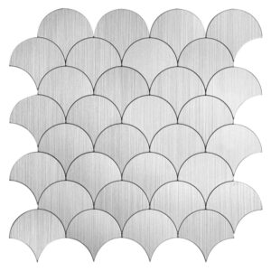 XL Zilver Schelpjes - Zelfklevend Mozaiek 266x266x4mm