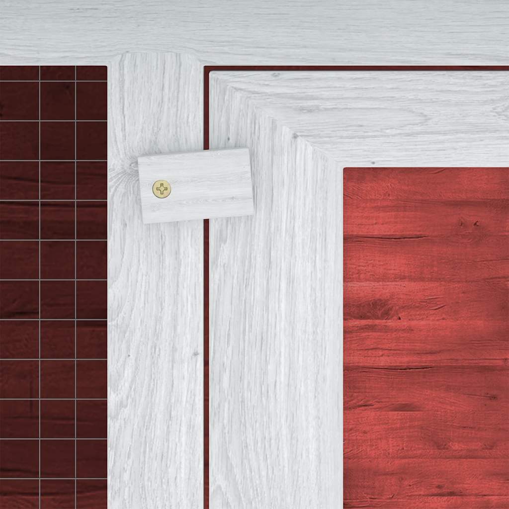 Konijnenhok twee verdiepingen hout rood - Afbeelding 9