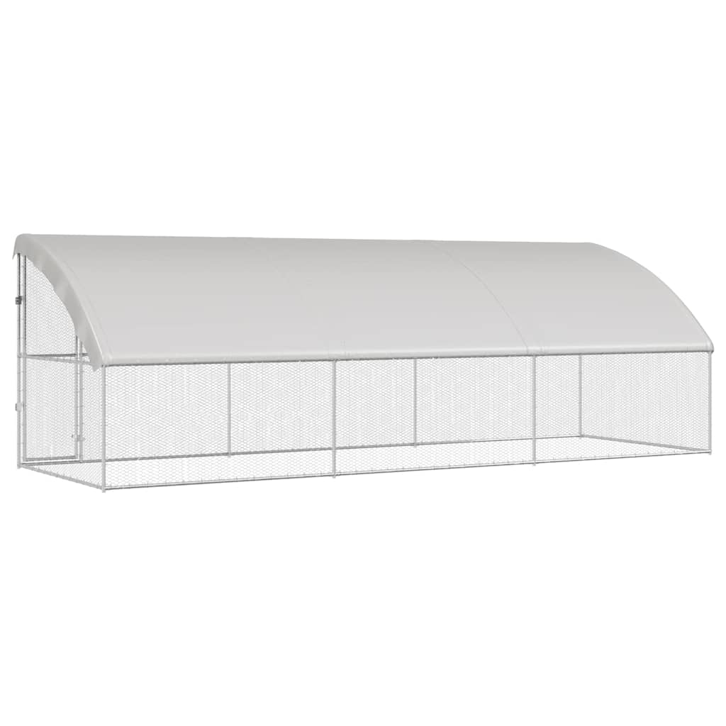 Kippenhok Zilver 600 x 200 x 198.5 cm Gegalvaniseerd staal - Afbeelding 6