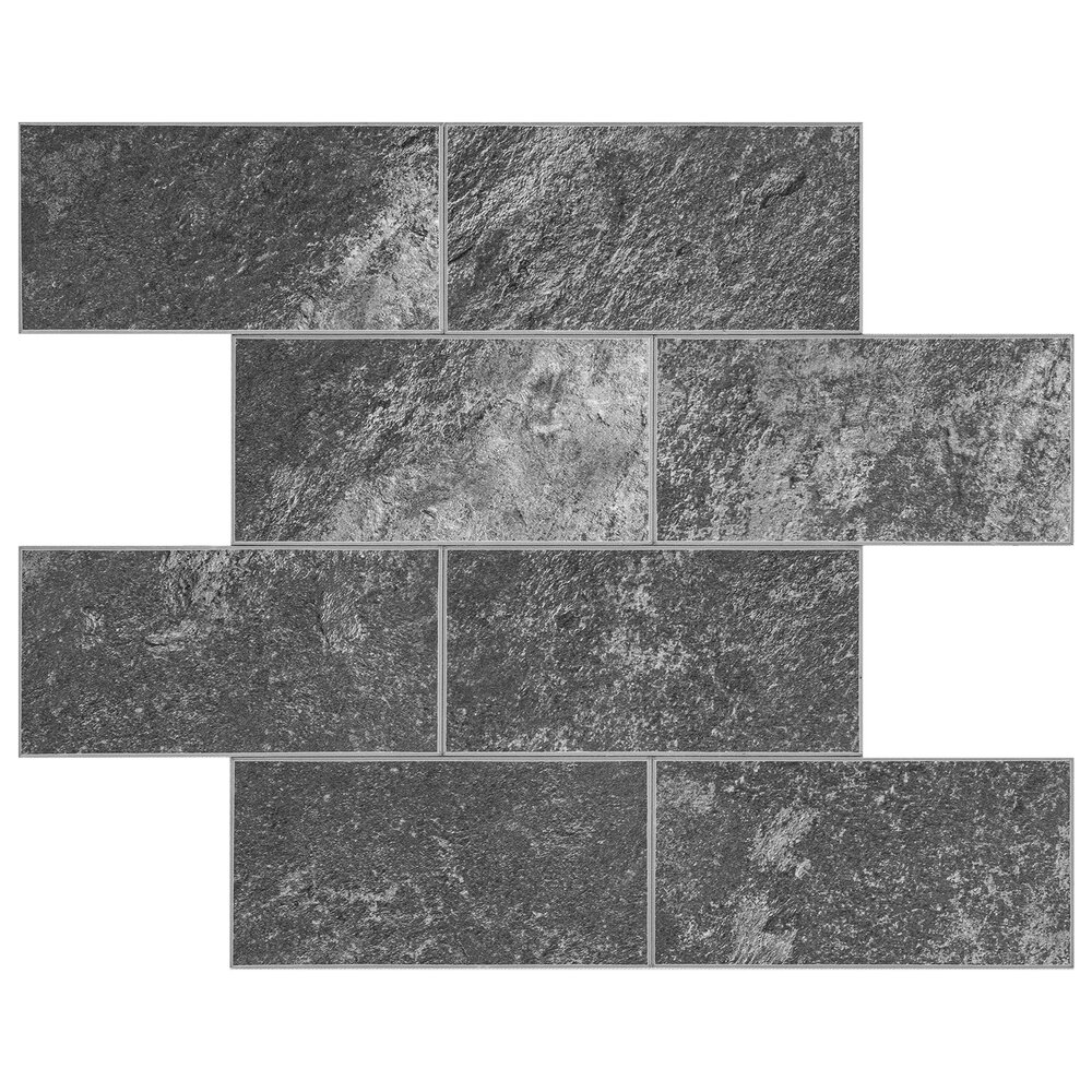 Antraciet Leisteen METRO - Zelfklevende Mozaïek 30.5x30.5x4 mm