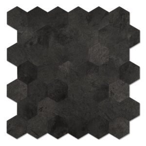 XL Antraciet Leisteen HEXAGON - Zelfklevend Mozaïek  290x288mm