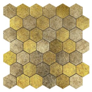 XL Honey Stone HEXAGON - Zelfklevende Mozaïek 29x28.8x4mm
