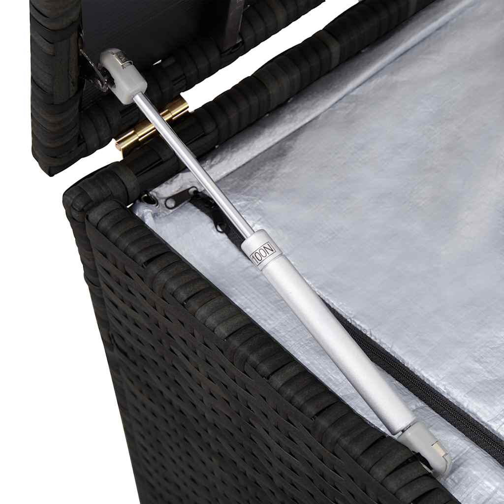 Tuinbox 150x50x60 cm poly rattan zwart - Afbeelding 7