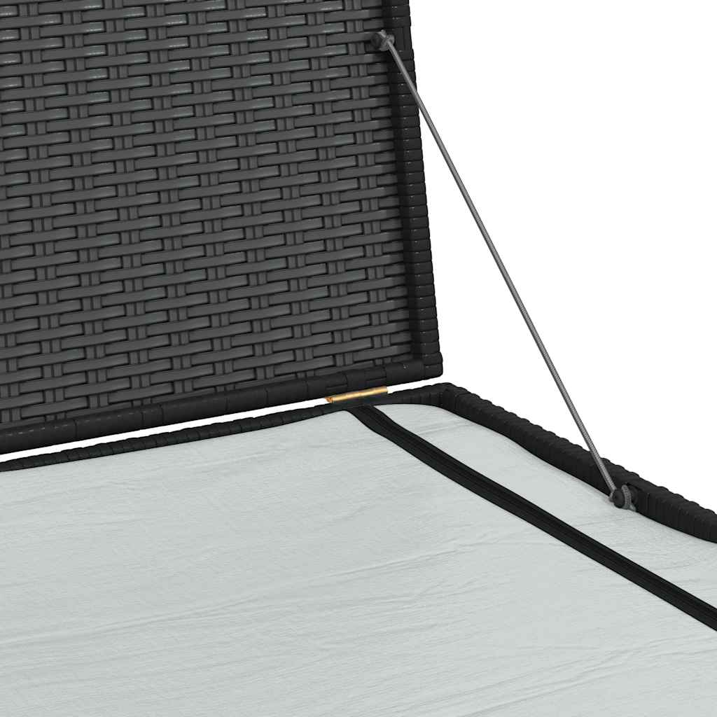 Tuinbox 150x100x100 cm poly rattan zwart - Afbeelding 9